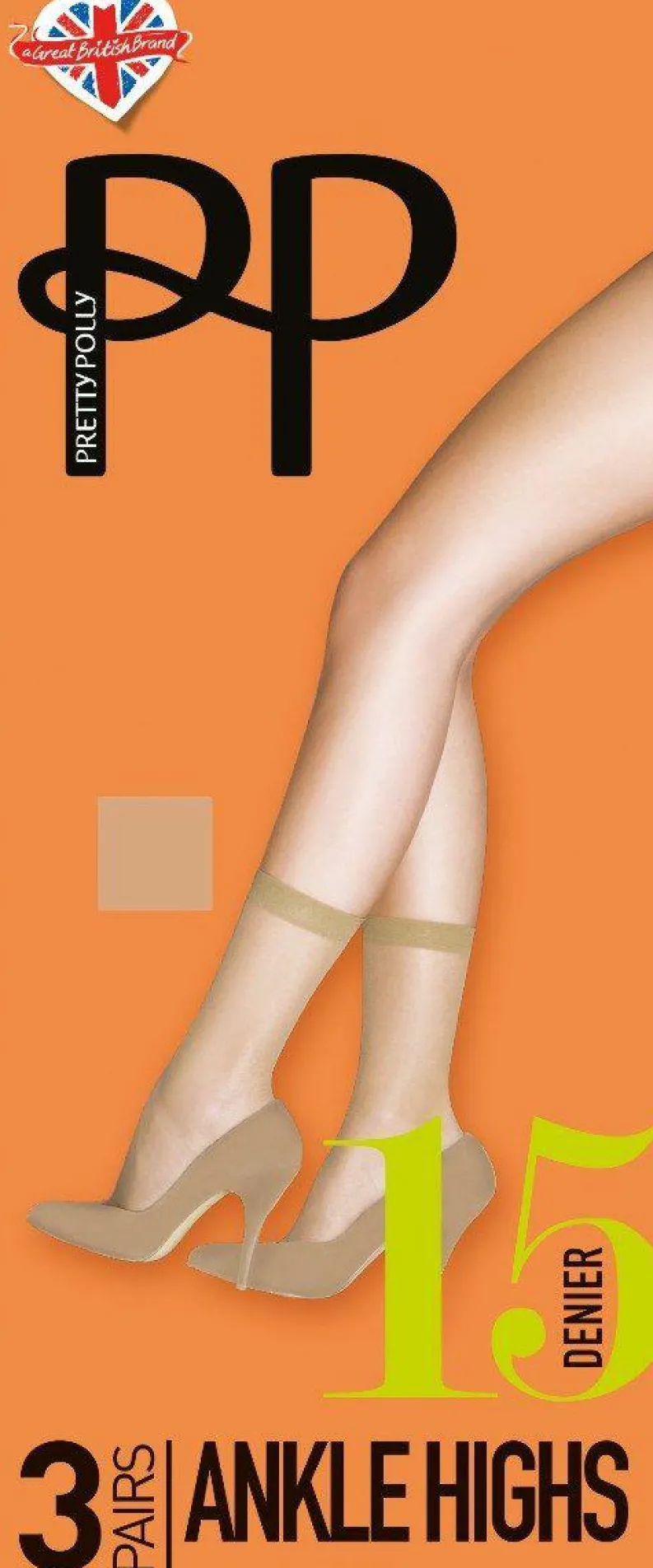 Tights & Socks|Tights & Socks*Pretty Polly Everyday 15 Denier Smooth Knit Ankle Highs 3 Pair Pack - Beige
