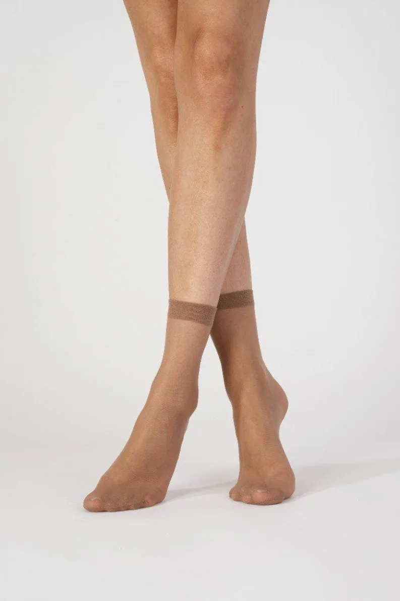 Tights & Socks|Tights & Socks*Pretty Polly Everyday 15 Denier Smooth Knit Ankle Highs 3 Pair Pack - Beige
