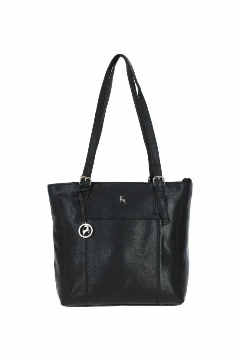 Shoulder Bags|Handbags*Ashwood Leather Evie' Classic Real Leather Tote Bag Black