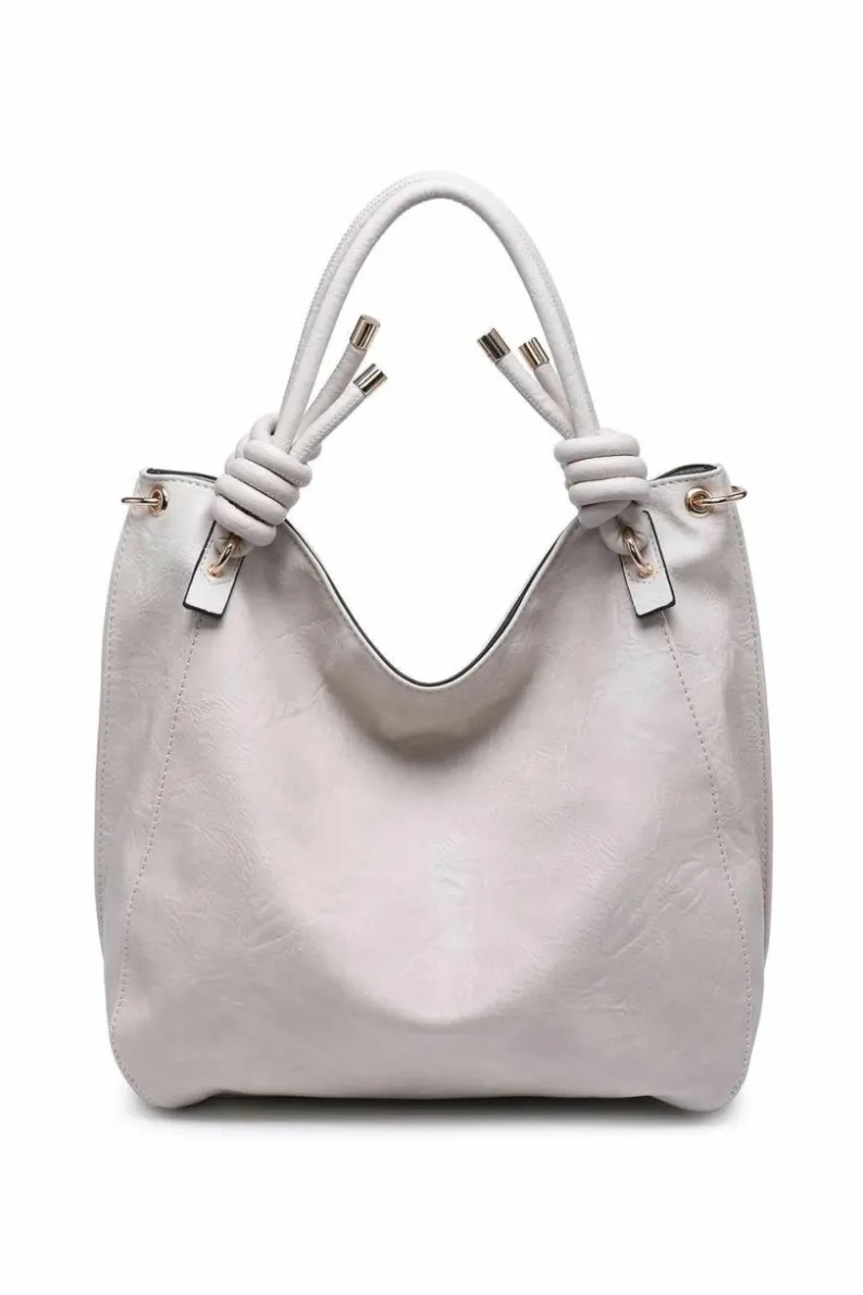 Tote Bags*Kitise Extra Large Tie Style Handle Slouchy Tote Shoulder Bag Beige