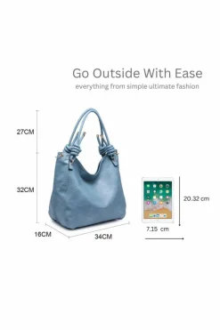 Tote Bags*Kitise Extra Large Tie Style Handle Slouchy Tote Shoulder Bag Beige