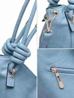 Tote Bags*Kitise Extra Large Tie Style Handle Slouchy Tote Shoulder Bag Beige