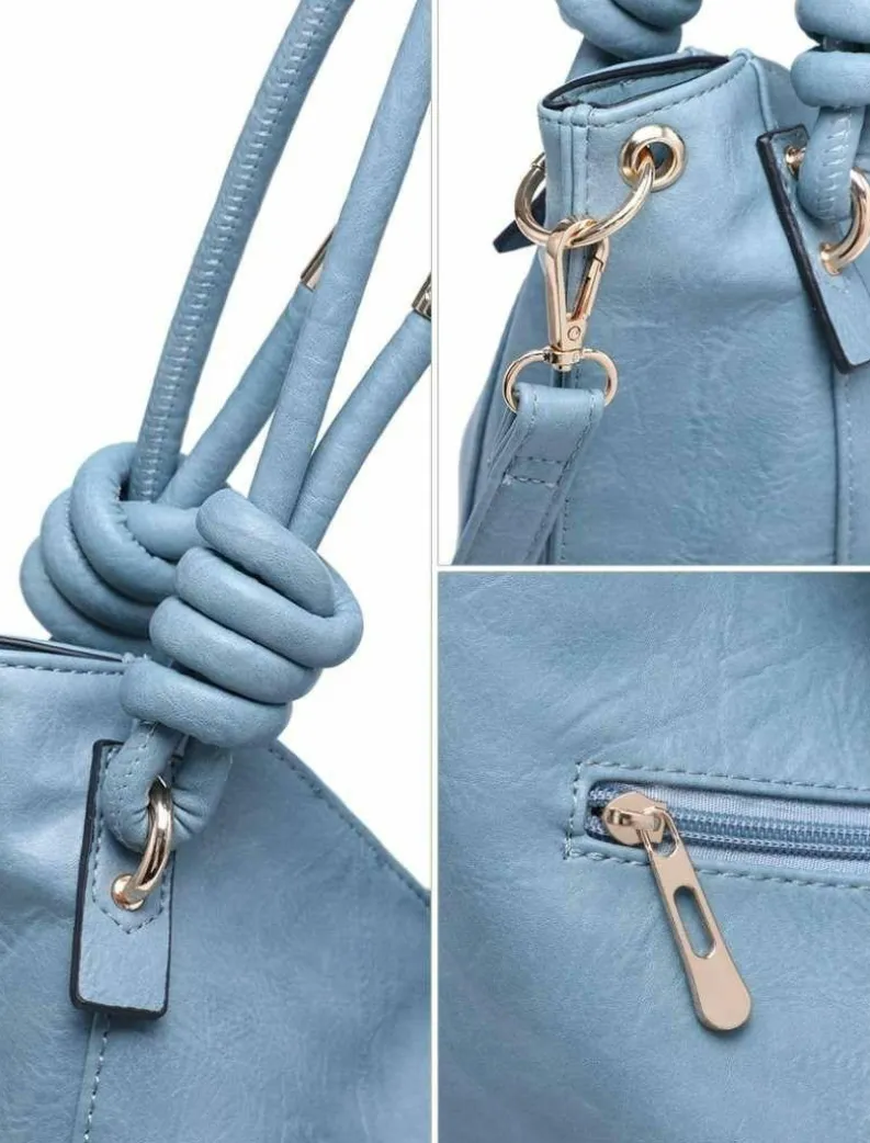 Tote Bags*Kitise Extra Large Tie Style Handle Slouchy Tote Shoulder Bag Beige