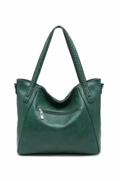 Handbags|Tote Bags*Kitise Extra-Large Braided Handle Slouch Tote Shoulder Handbag Black