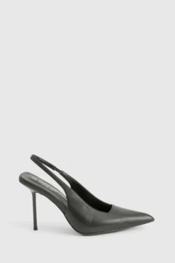 Heels*boohoo Extreme Pointed Slingback Court Shoes black