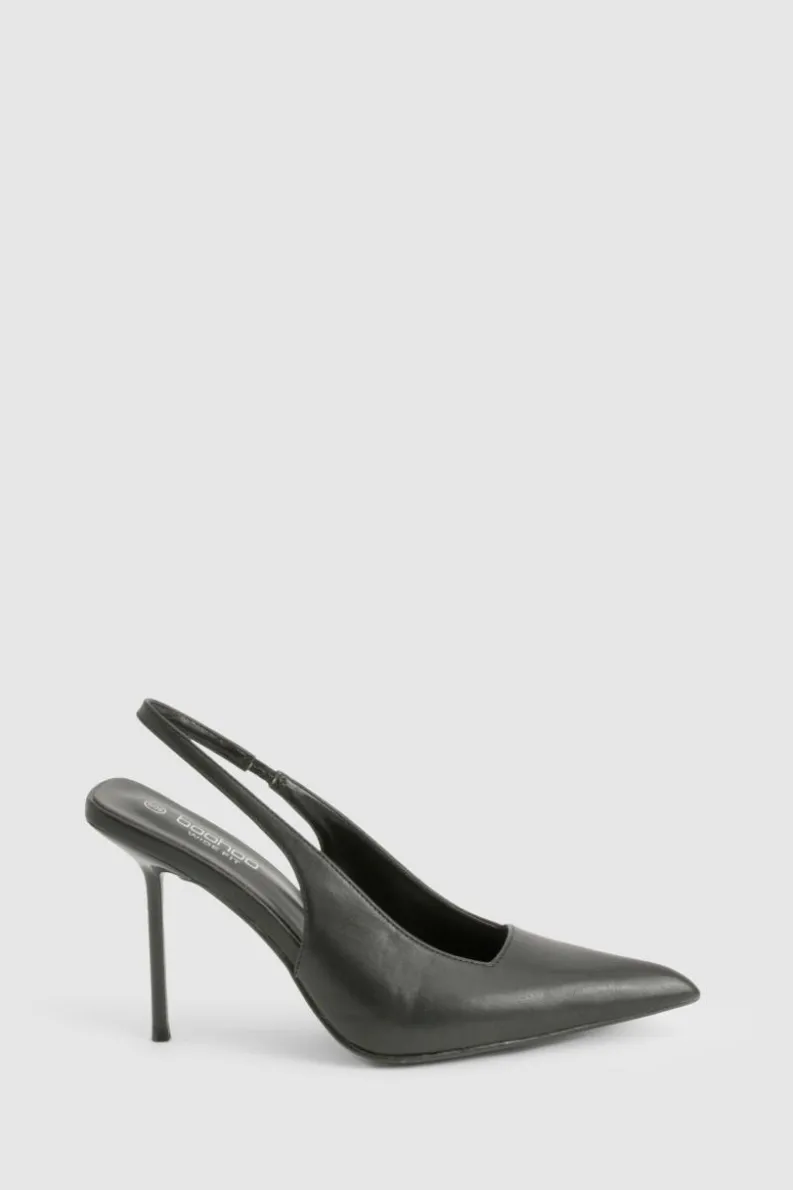 Heels*boohoo Extreme Pointed Slingback Court Shoes black