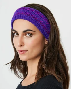 Hair Accessories*My Accessories London Fairisle Knitted Crochet Headband Purple