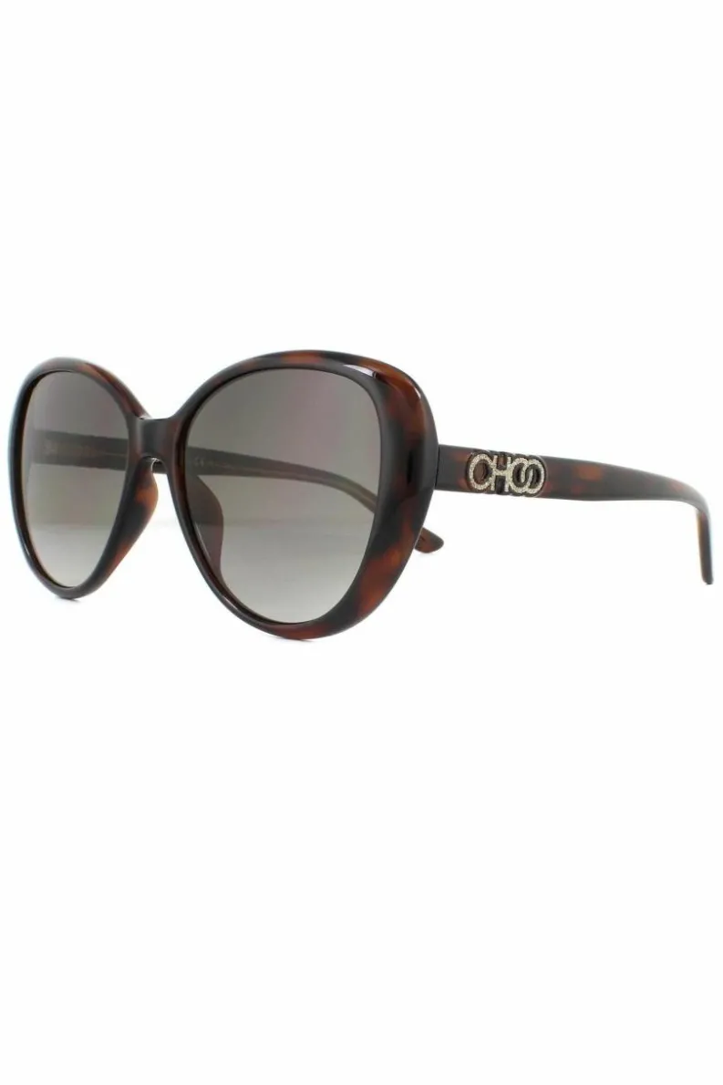 Sunglasses*Jimmy Choo Fashion Dark Havana Gradient Sunglasses Brown