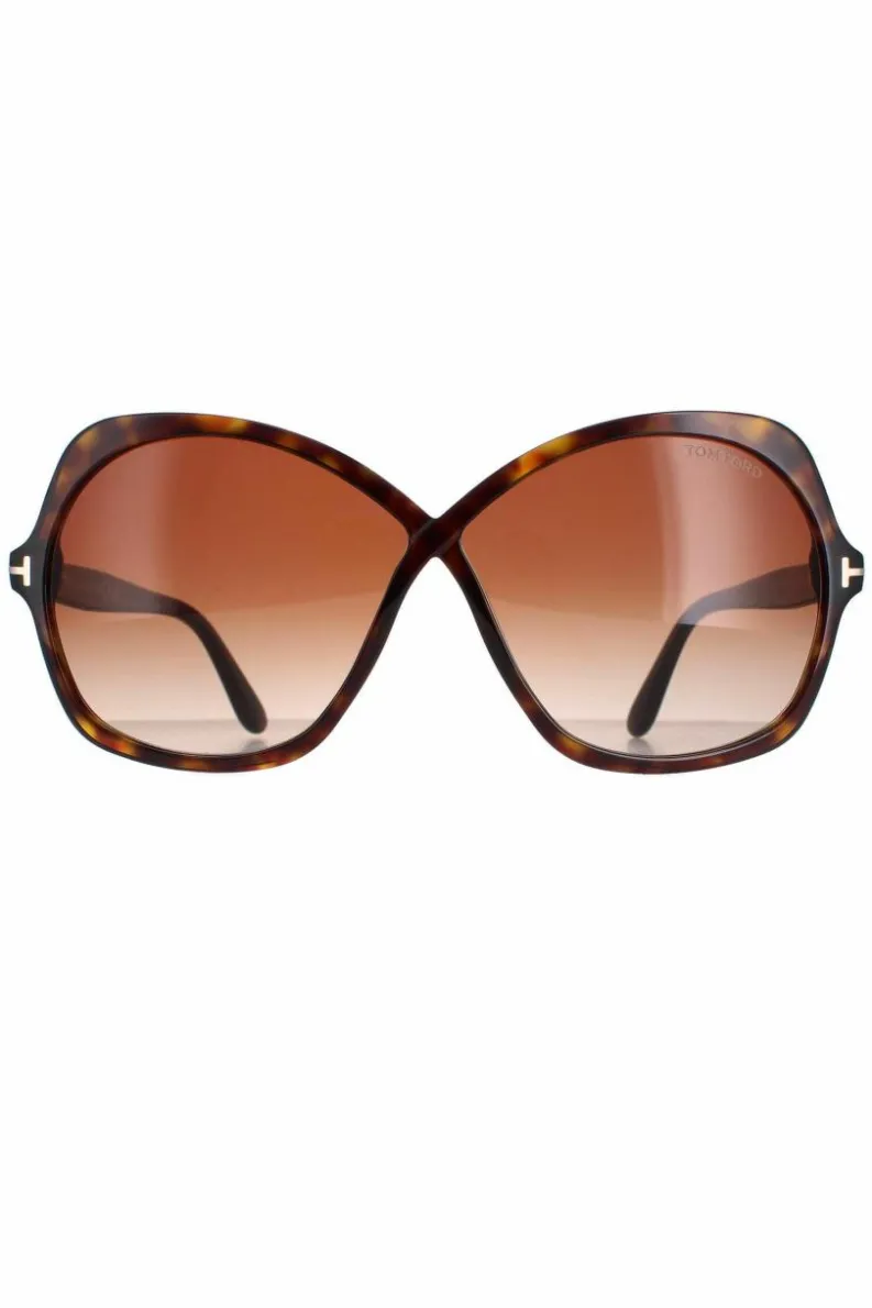 Sunglasses*Tom Ford Fashion Dark Havana Gradient Rosemin FT1013 Brown