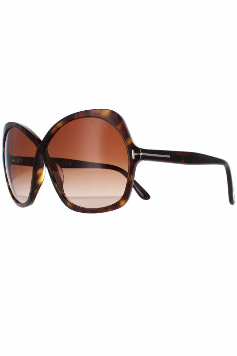 Sunglasses*Tom Ford Fashion Dark Havana Gradient Rosemin FT1013 Brown
