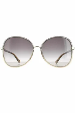 Sunglasses*Chloe Fashion Grey to Brown Crystal Fade and Grey Gradient CH0030S Franky Gold