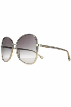Sunglasses*Chloe Fashion Grey to Brown Crystal Fade and Grey Gradient CH0030S Franky Gold
