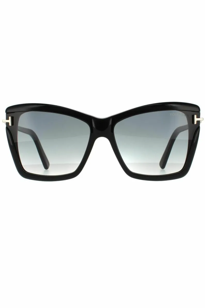 Sunglasses*Tom Ford Fashion Shiny Smoke Gradient Black
