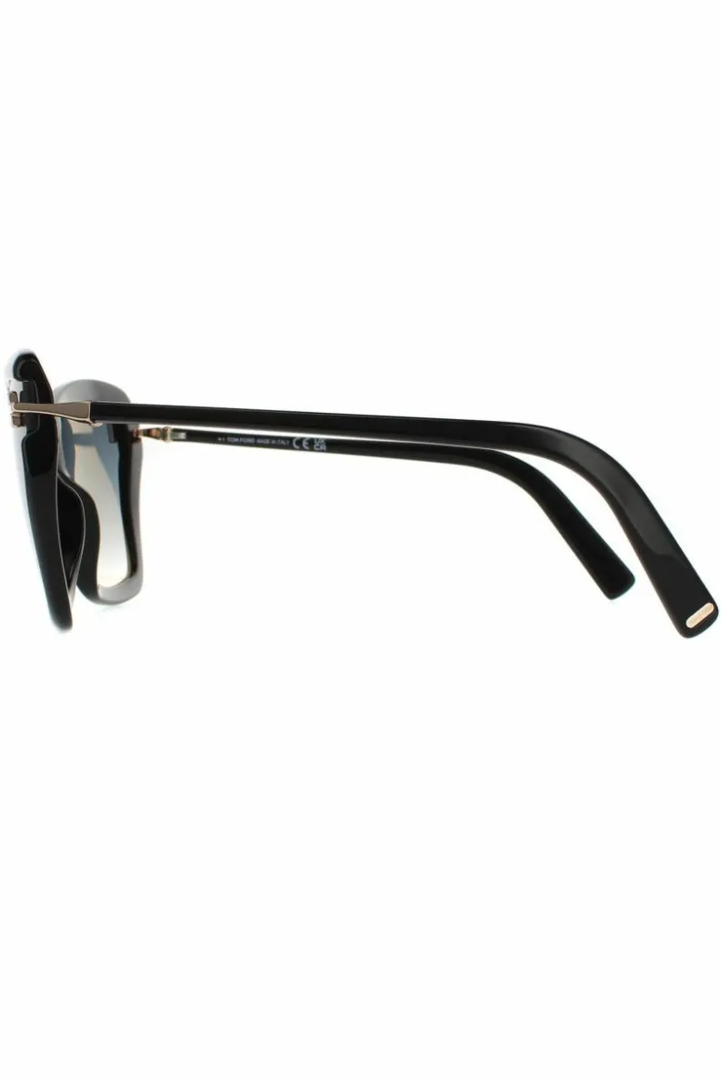 Sunglasses*Tom Ford Fashion Shiny Smoke Gradient Black