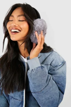 Earmuffs|Hats & Gloves*boohoo Faux Fur Fluffy Earmuffs grey