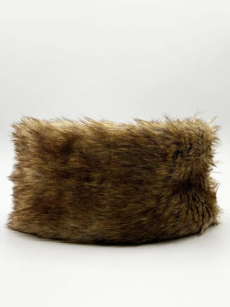 Hair Accessories*SVNX Faux Fur Headband in Brown