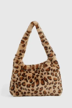 Shoulder Bags|Handbags*boohoo Faux Fur Shoulder Bag leopard