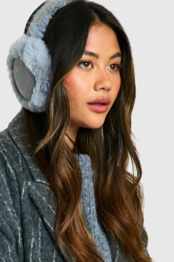 Earmuffs|Hats & Gloves*boohoo Faux Fur Trim Earmuffs grey