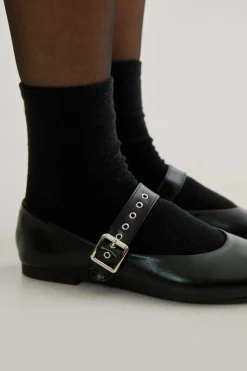 Ballet Flats|Flats*NastyGal Faux Leather Buckle Ballet Flat black