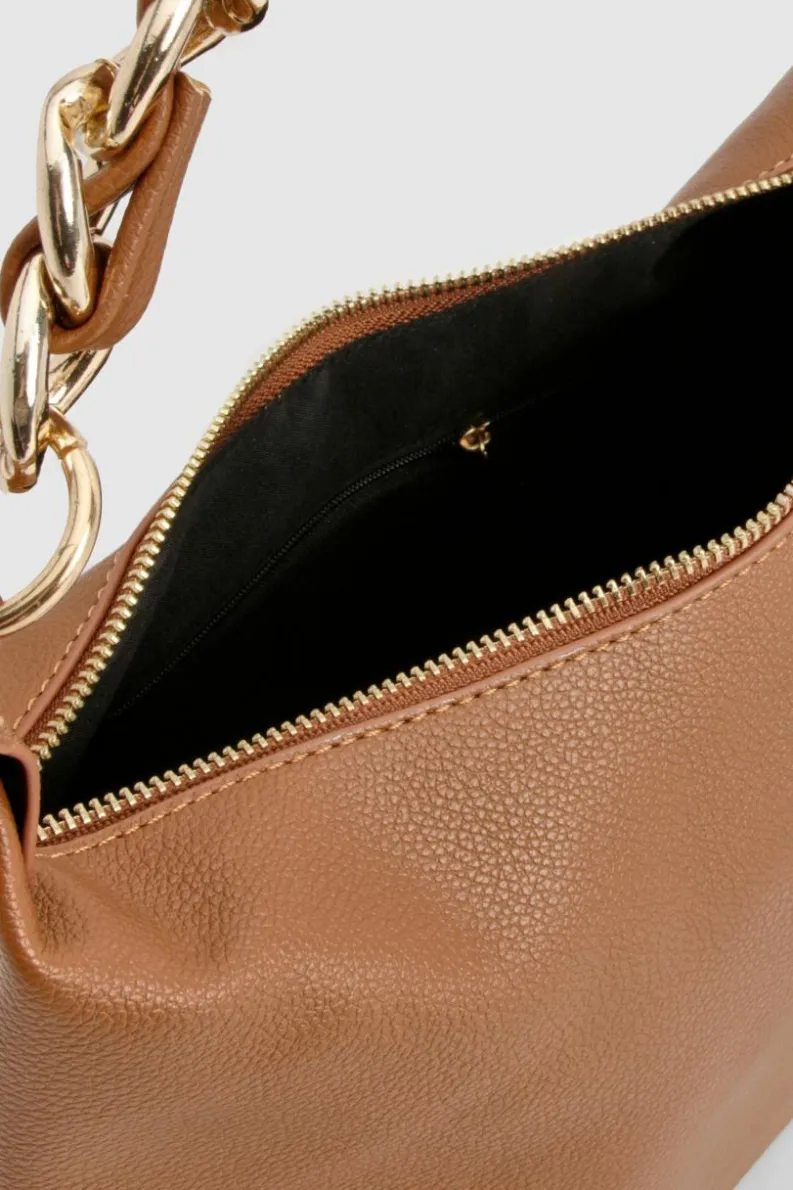 Shoulder Bags|Handbags*boohoo Faux Leather Chain Shoulder Bag caramel