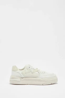 Trainers*NastyGal Faux Leather Chunky Trainers white