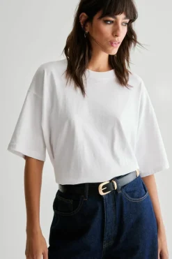Belts*NastyGal Faux Leather Metal Trim Belt black