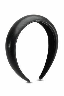 Hair Accessories*My Accessories London Faux Leather Padded Headband Black