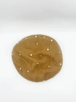 Hats & Gloves|Hats & Gloves*SVNX Faux Pearl Burned Orange Beret Burnt Orange