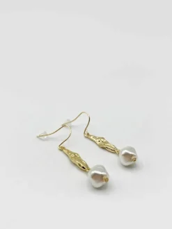 Earrings*SVNX Faux Pearl Drop Earrings Silver