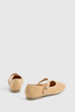 Ballet Flats|Flats*boohoo Faux Suede Ballet Flat camel