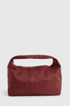 Shoulder Bags|Handbags*boohoo Faux Suede Oversized Slouchy Shoulder Bag burgundy