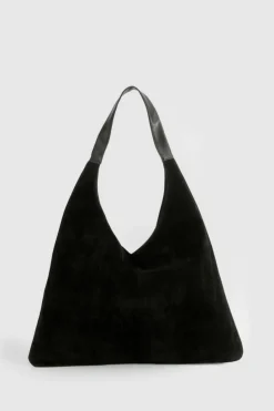 Shoulder Bags|Handbags*boohoo Faux Suede Oversized Tote Bag black