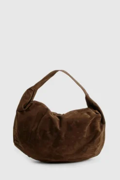 Shoulder Bags|Handbags*boohoo Faux Suede Slouchy Shoulder Bag chocolate