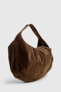Shoulder Bags|Handbags*boohoo Faux Suede Slouchy Shoulder Bag chocolate