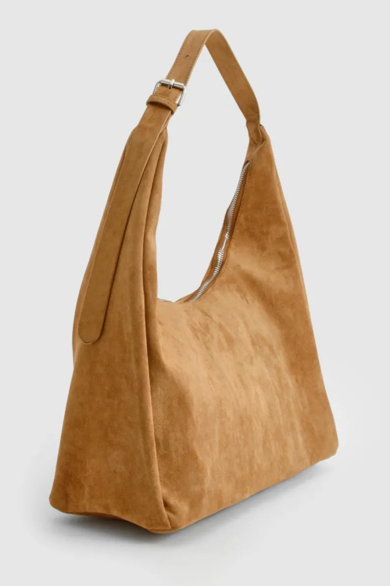 Shoulder Bags|Handbags*boohoo Faux Suede Slouchy Shoulder Bag tan