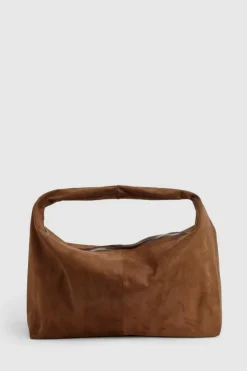 Shoulder Bags|Handbags*boohoo Faux Suede Slouchy Shoulder Bag chocolate