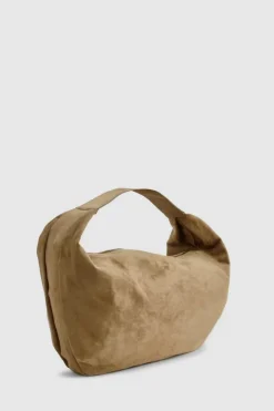 Shoulder Bags|Handbags*boohoo Faux Suede Slouchy Shoulder Bag khaki