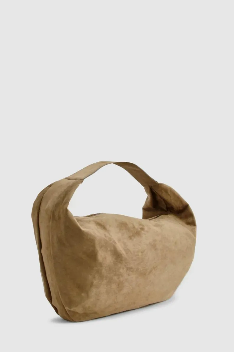 Shoulder Bags|Handbags*boohoo Faux Suede Slouchy Shoulder Bag khaki