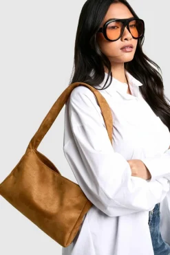 Shoulder Bags|Handbags*boohoo Faux Suede Slouchy Shoulder Bag tan