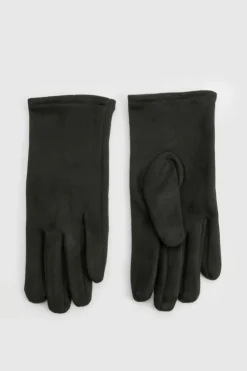 Hats & Gloves|Hats & Gloves*boohoo Faux Suedette Thick Gloves black