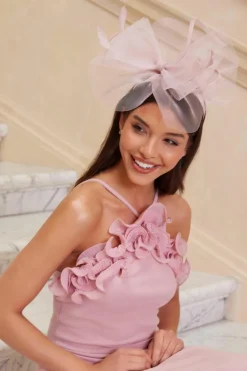 Hair Accessories*Quiz Feather Headband Fascinator Pale Pink