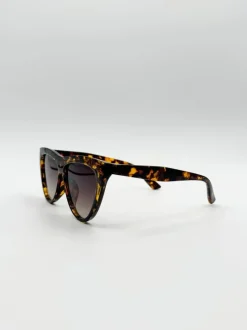 Sunglasses*SVNX Flat Top Round Sunglasses in Tortoise Brown