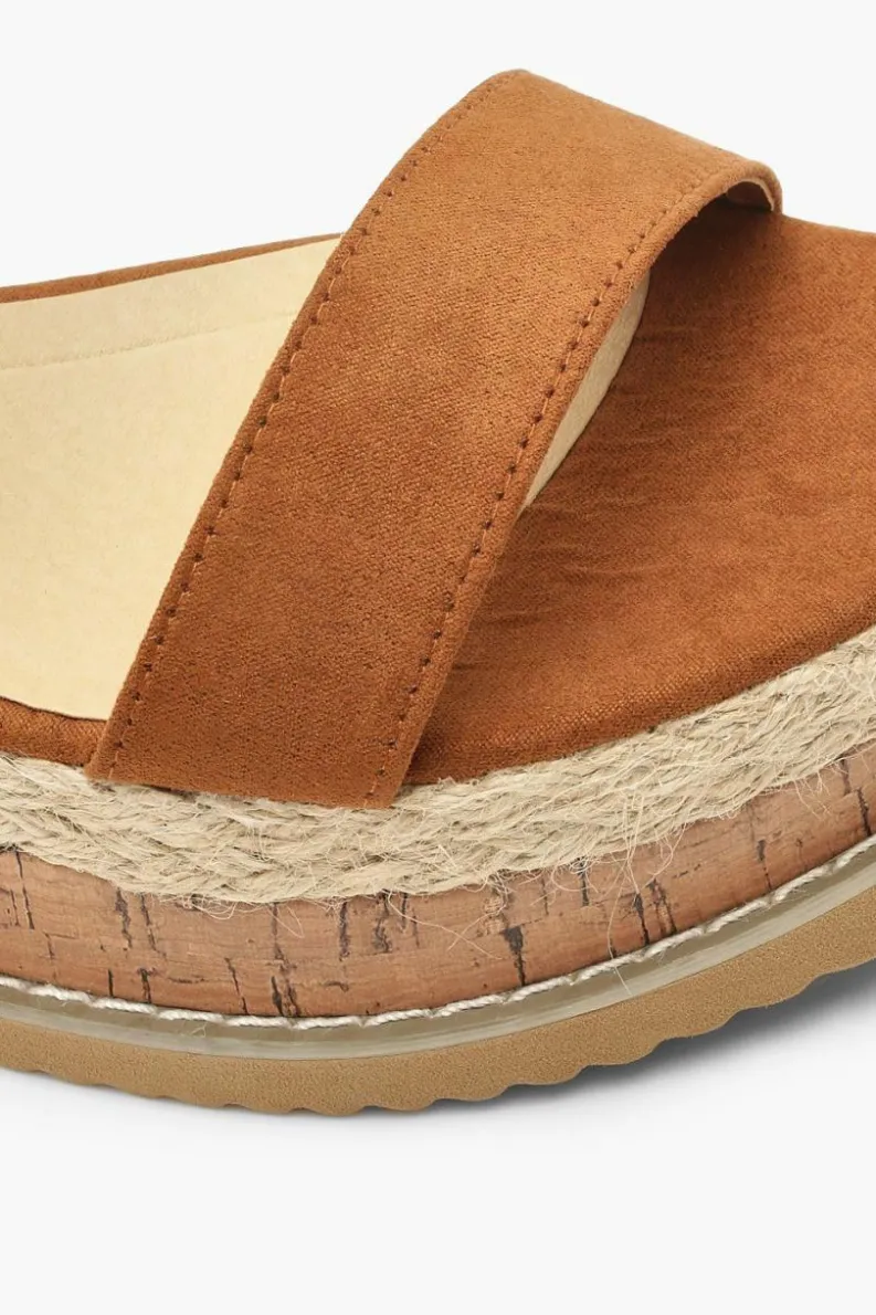 Flats|Sandals*boohoo Flatform Espadrille Lace Up Sandals tan