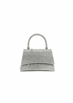 Handbags|Clutch Bags*Where's That From Flick' Small Clutch Bag With Diamante Detail Silver
