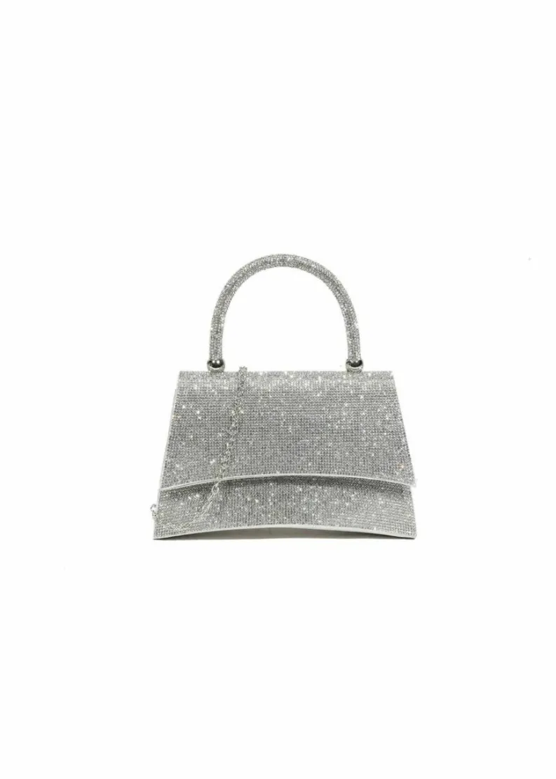 Handbags|Clutch Bags*Where's That From Flick' Small Clutch Bag With Diamante Detail Silver