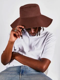 Hats & Gloves|Hats & Gloves*SVNX Floppy Fedora Hat in Dark Oak Brown