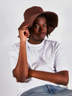 Hats & Gloves|Hats & Gloves*SVNX Floppy Fedora Hat in Dark Oak Brown