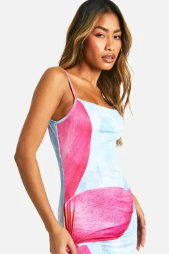 Bodycon Dresses|Maxi Dresses*boohoo Floral Print Strappy Maxi Dress blue