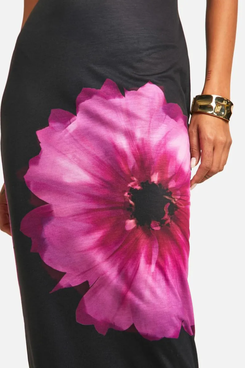 Cami Dresses|Maxi Dresses*boohoo Floral Strappy Maxi Dress black