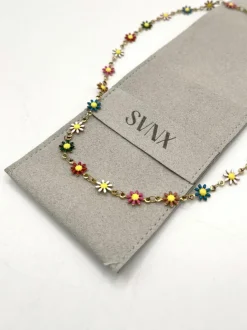 Necklaces*SVNX Flower Necklace in Gold Multi